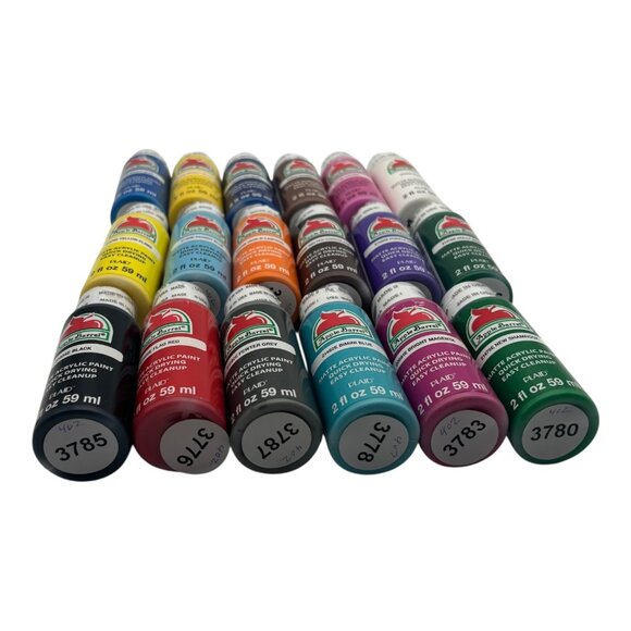 Apple Barrel Matte Acrylic Paint Plaid 18 Pc Set 2 fl oz Assorted Colors - Picture 4 of 13